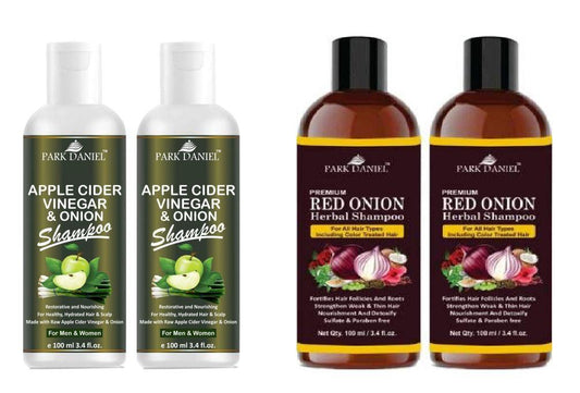 Park Daniel Apple Cider Vinegar Onion & Red Onion Herbal Shampoo (Pack Of 4)